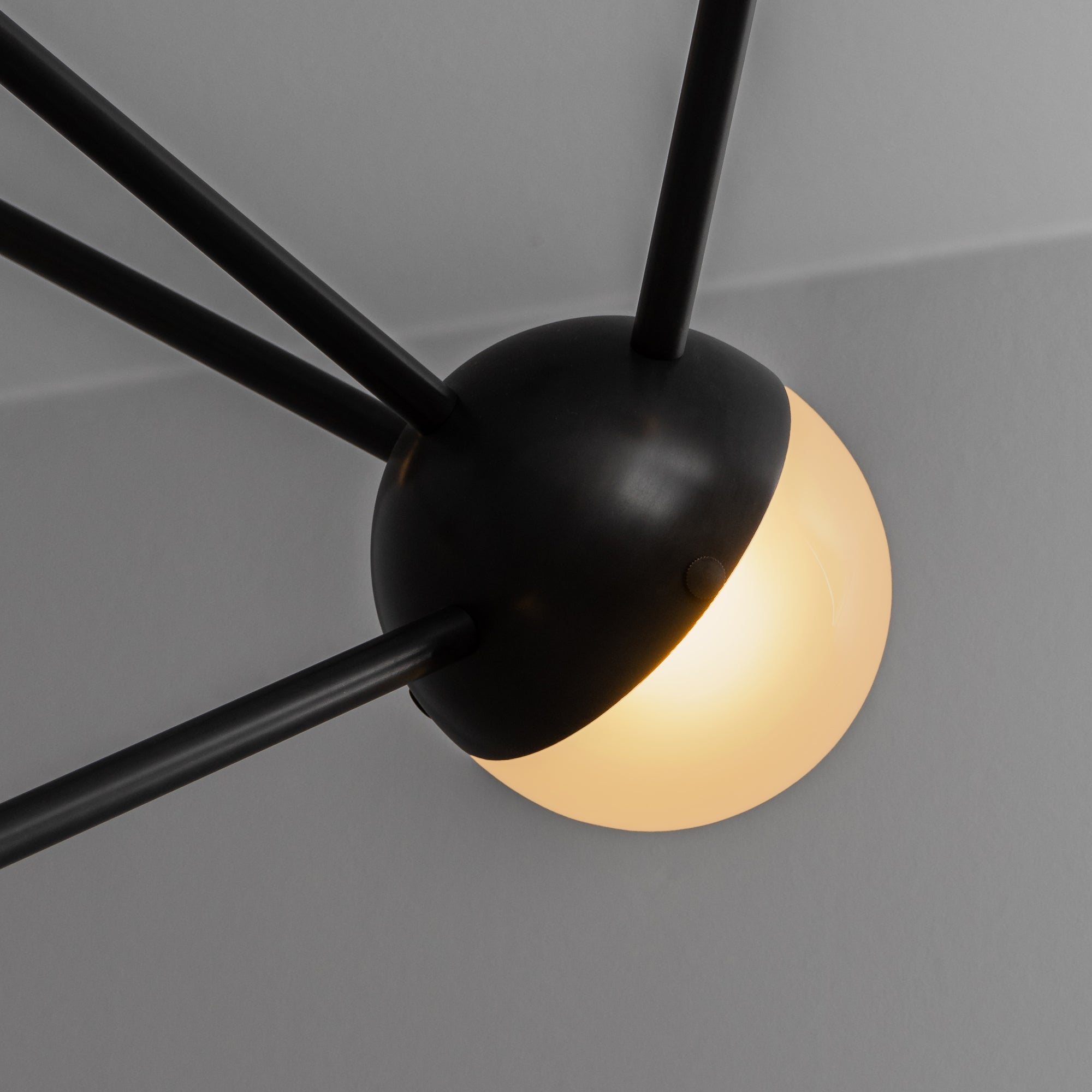 Schwung Molecule Frosted Hemisphere Chandelier